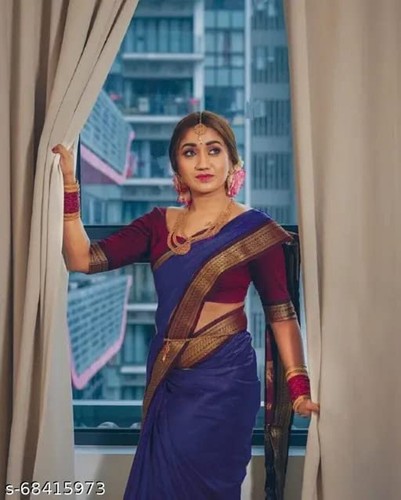 Plain saree soft silk - plain,
