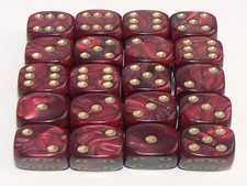 20 of Pearl Six Sided Spot Dice, size 16mm - D6 RPG -  Game Dice - Wargaming