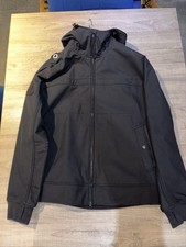 MA.STRUM SOFTSHELL FULL ZIP HOODED JACKET JET BLACK,SIZE 2XL, 