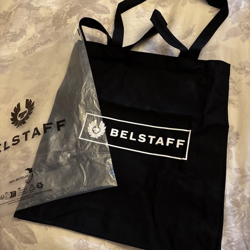 Belstaff logo tote bag black - logo,