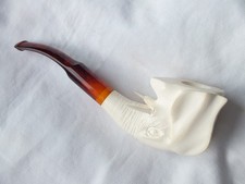 Meerschaum, a new, unsmoked pipe unusually carved as a elephant head