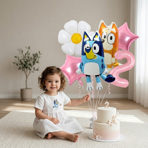 Bluey bingo party balloons - party, set
