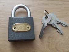 Padlock 40mm Heavy Duty Iron Outdoor Shed Safety Security Shackle Lock