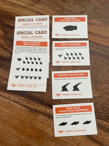 Epic 40k squat cards - epic,