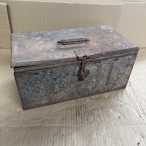 Vintage metal tool box - vintage,