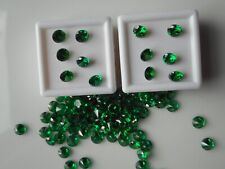 5mm emerald green round cubic ziconia faceted gemstones £1.85p each.