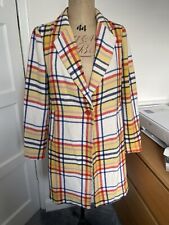 Dept 19 Tartan Long Peacoat Size 12