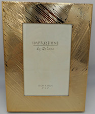 Brass Plated Photo Frame Wide Frame 4x6" Photo Impressions by Juliana Velor Back