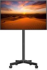 XINLEI Mobile TV Stand on Wheels for 13-50" Flat/Curved TVs, Height Adjustable 3