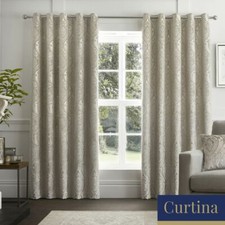 Curtains pair chateau embossed - curtains,