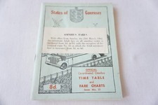 1962 States of Guernsey Omnibus Bus Timetable Channel Islands