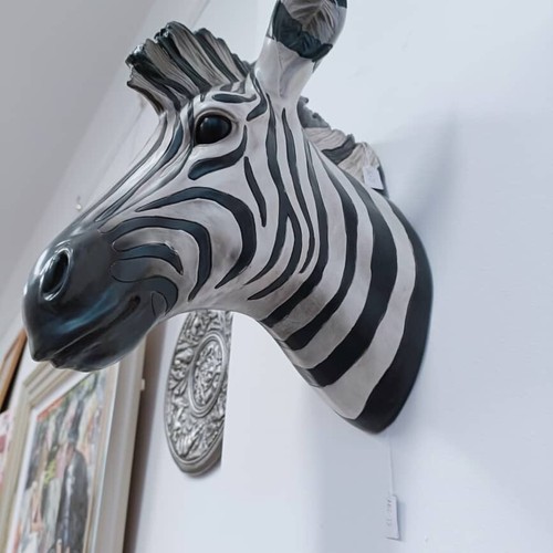 Zebra head bust - head,