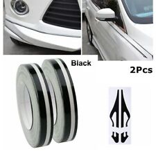 2Pcs For Car Motorcycle Black Pin Striping Stripe Vinyl Tape Decals Stickers