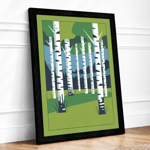 Birch forest mid century - birch, mid-century
