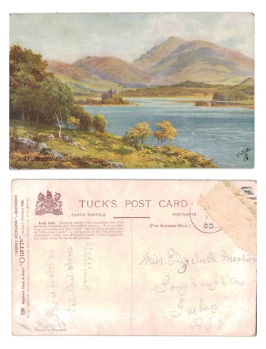 Vintage postcard loch - vintage,