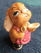 Vintage Pendelfin Oliver Rabbit Figurine Hand Painted Stonecraft Made in England