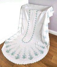 Vintage Retro White Turquoise