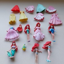 VINTAGE Disney The  Little Mermaid Polly Pocket Doll Figures with Rubber Clothes