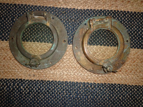 Pair portholes solid bronze - solid,