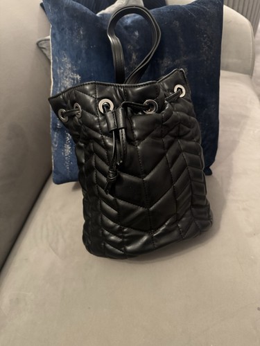 Zara black bucket - zara, quilted