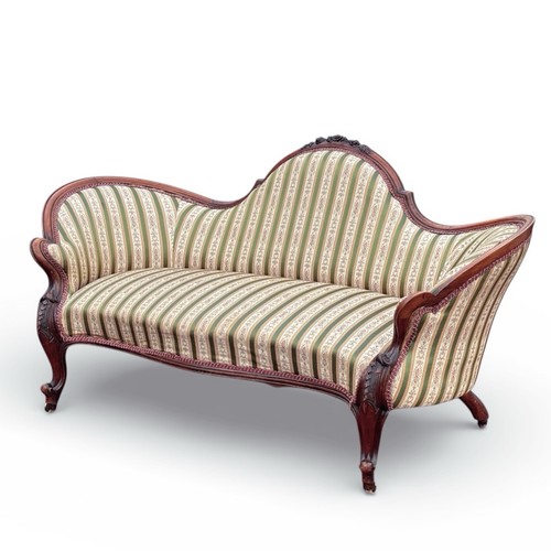 Victorian walnut framed sofa - victorian,