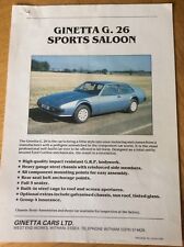Ginetta G26 sales leaflet