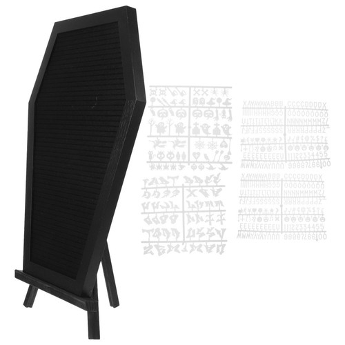 Black coffin letter board - coffin,