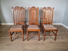 set of 6 Antique Golden Oak