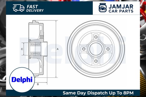 Delphi brake drum rear with - brake,