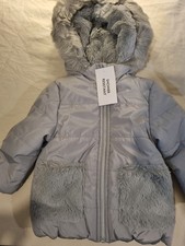 Mini V girls grey fur pocket