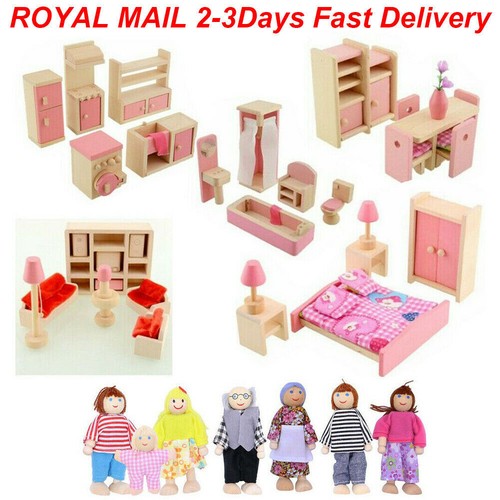 Wooden doll house - wooden,