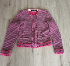  Zara Pink Boxy Textured Tweed
