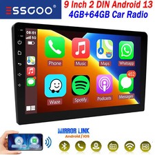 9" Android 13 Double 2 DIN Car Stereo CarPlay Radio GPS Navi FM Head Unit 4G+64G
