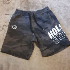 Hollister Shorts Mens Small Black Grey Camouflage 