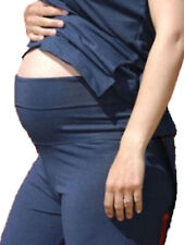 Maternity trousers pregnancy pants casual yoga bump joggers bottoms blue Large