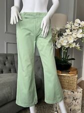 MARNI Trousers  Made In Italy Women's Green Cotton Crop Pants IT42 ; UK 10