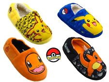 Boys Pokemon Slippers Charmander Pikachu Full Slipper Slip On  Kids Size 9 - 5