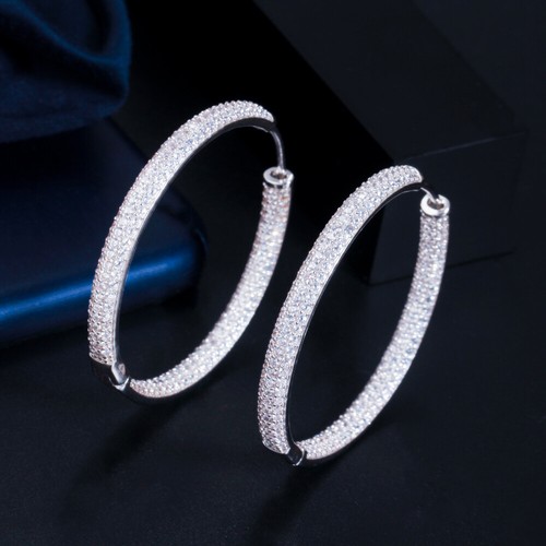 Noble pave big round hoop - cz,