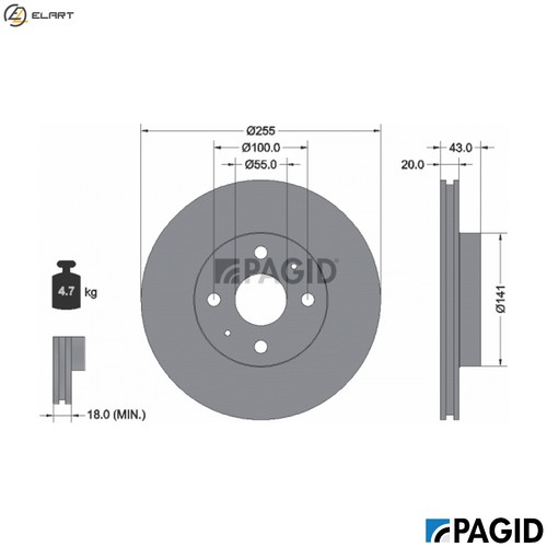 Brake disc 54156nc for - brake,