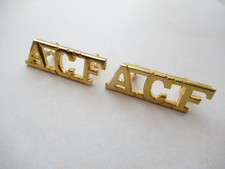 Army Cadet Force (ACF) Pair of Brass Shoulder Titles