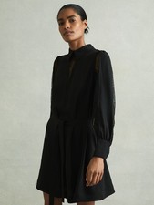 Reiss reema black lace insert - reiss,