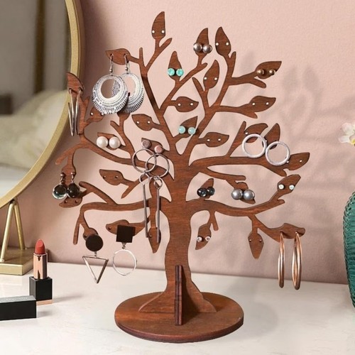 Wood jewelry display - wood,