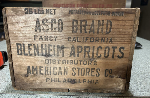 Vintage wooden crate asco - wooden,