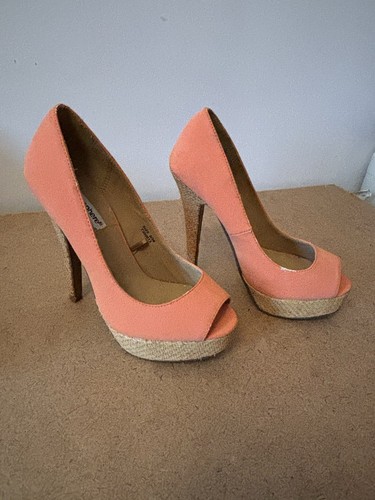 Women orange coral - orange/coral, heels