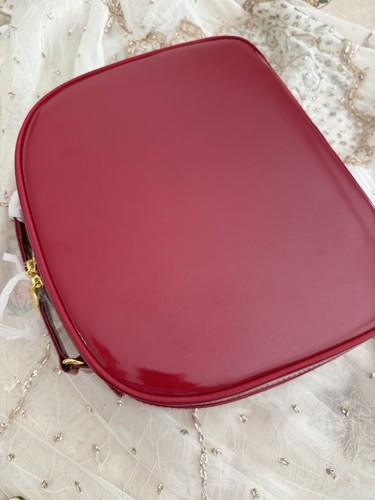 Estee lauder red faux leather - red,