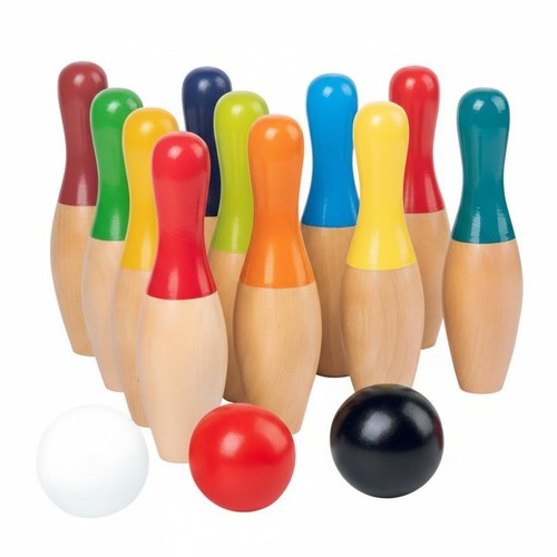 Wooden bowling set large - wooden, set,