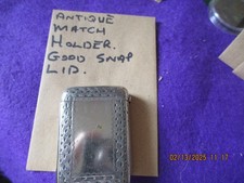 Vintage Silver Coloured Match Holder Vesta Case , I dont know if silver or not