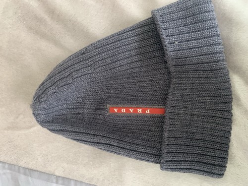 Prada unisex beanie hat grey - unisex,