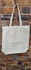 5 x 100% COTTON DRILL FABRIC GUSSET BAGS ECO FRIENDLY TOTE SHOULDER SHOPPING BAG