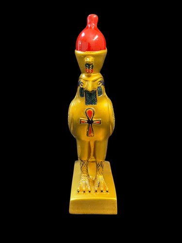 Golden horus falcon statue - golden,